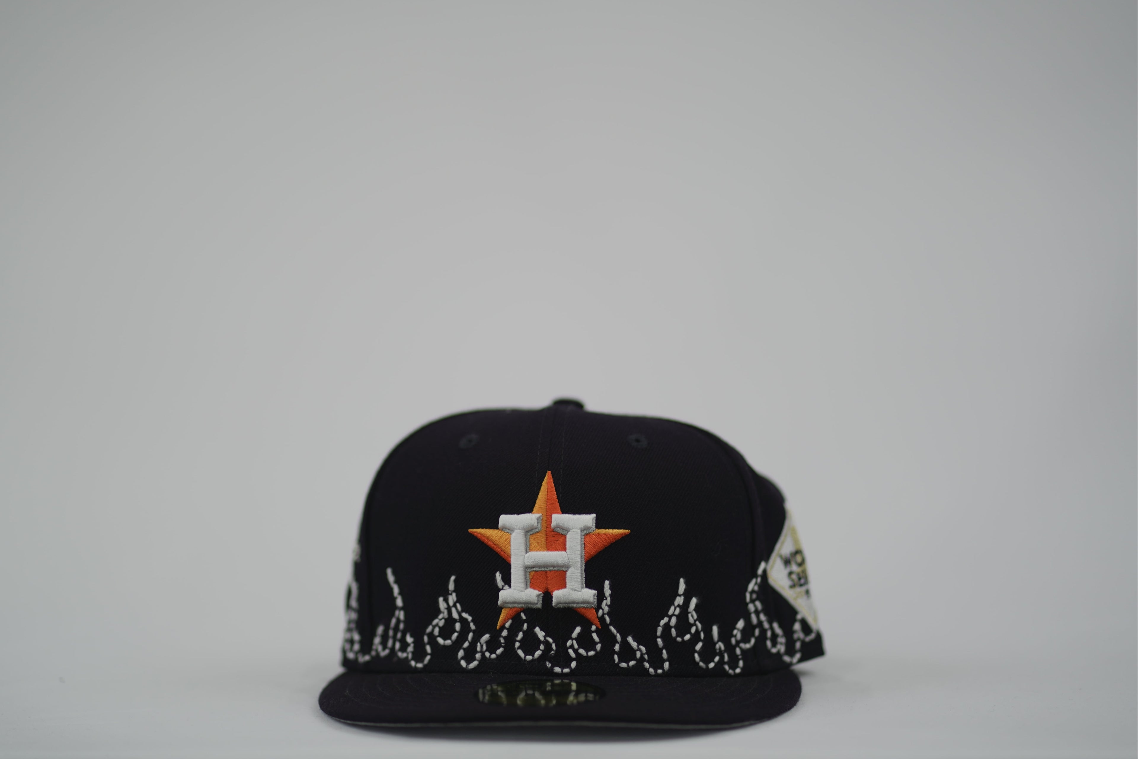 Houston Astros Flame Sashiko Fitted Hat 7