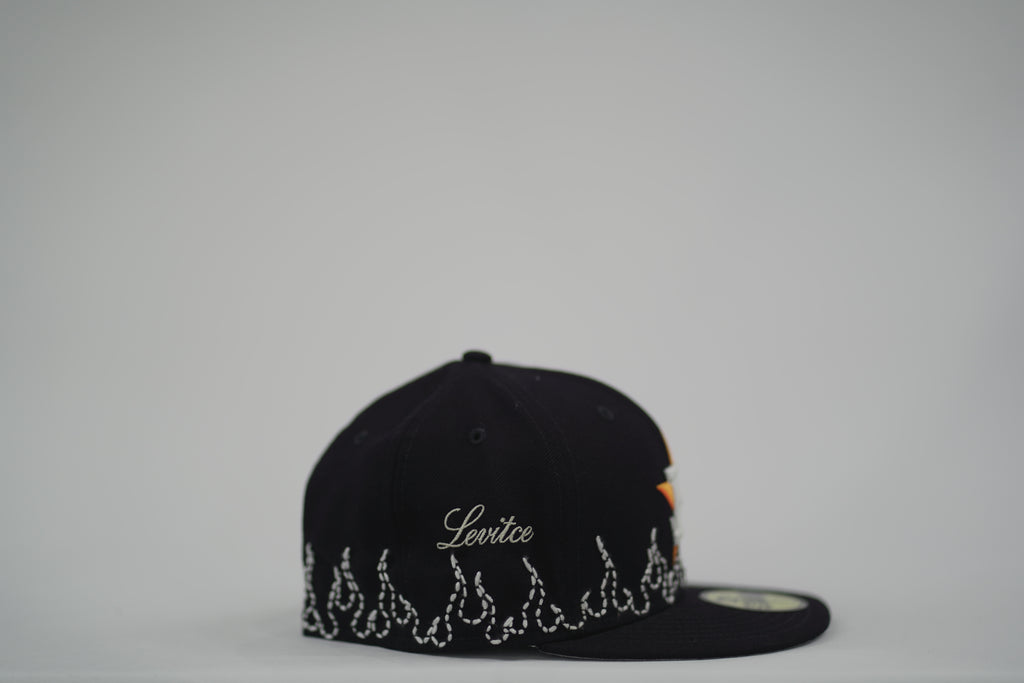 Houston Astros Flame Sashiko Fitted Hat 7