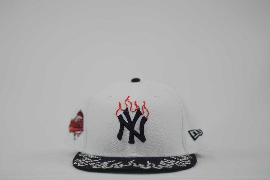 New York Yankees Flame Sashiko Fitted Hat 7 5/8
