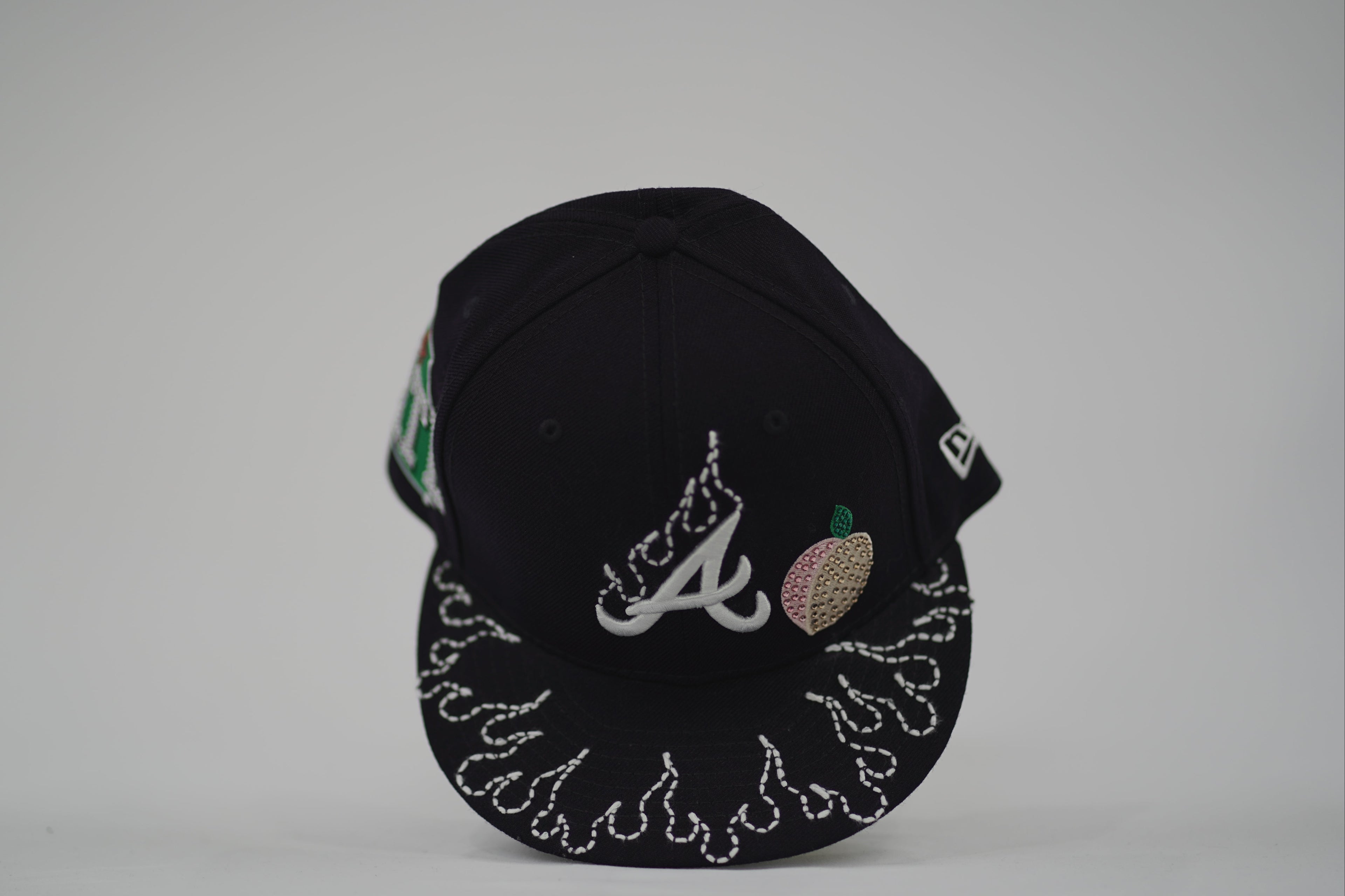 Atlanta Braves Flame Sashiko Fitted Hat 7 1/2