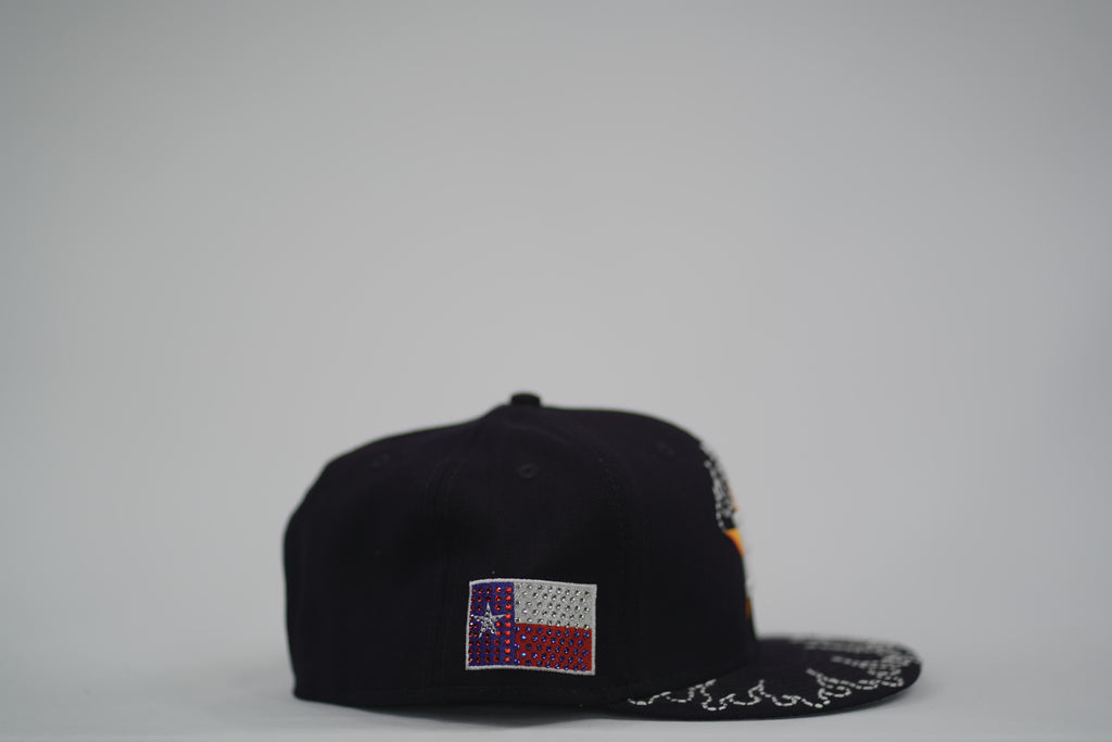 Houston Astros Flame Sashiko Fitted Hat 7 5/8