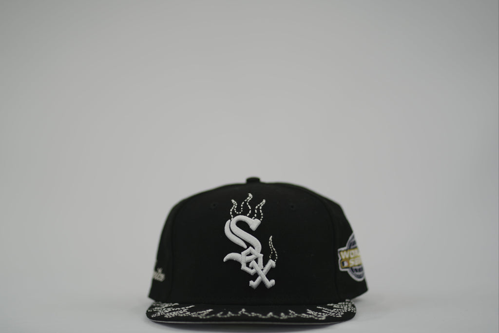 Chicago White Sox Flame Sashiko Fitted Hat 7 5/8