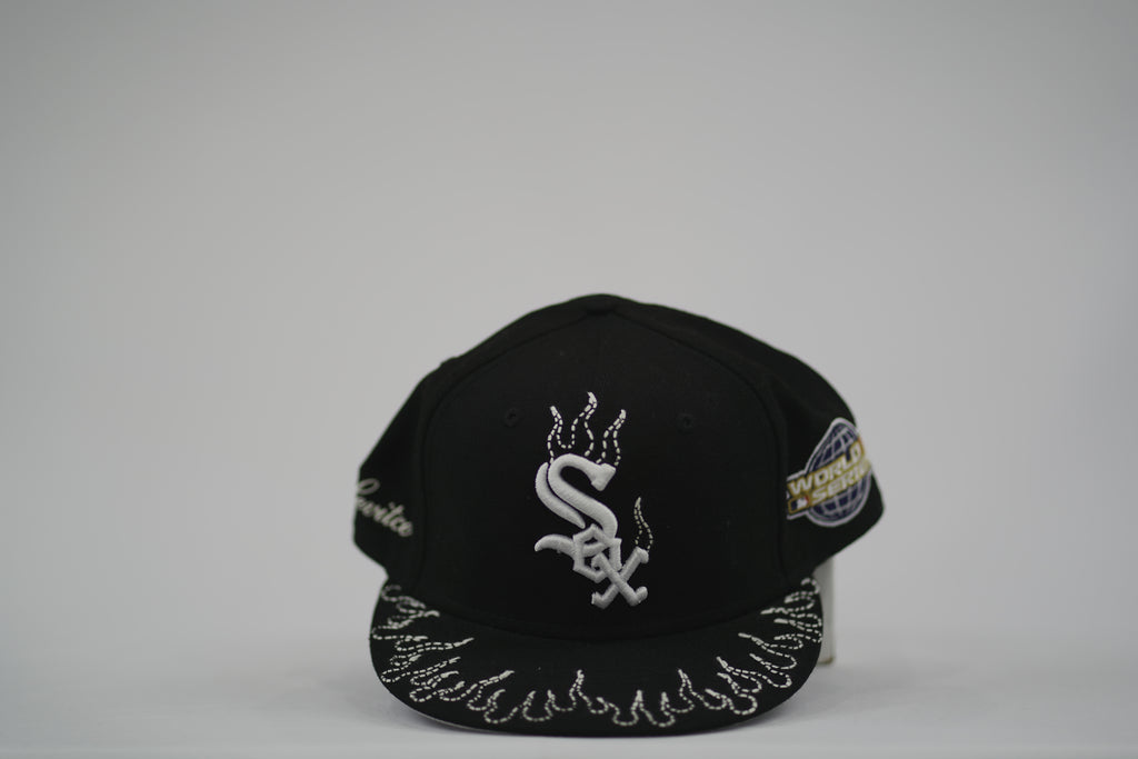 Chicago White Sox Flame Sashiko Fitted Hat 7 5/8