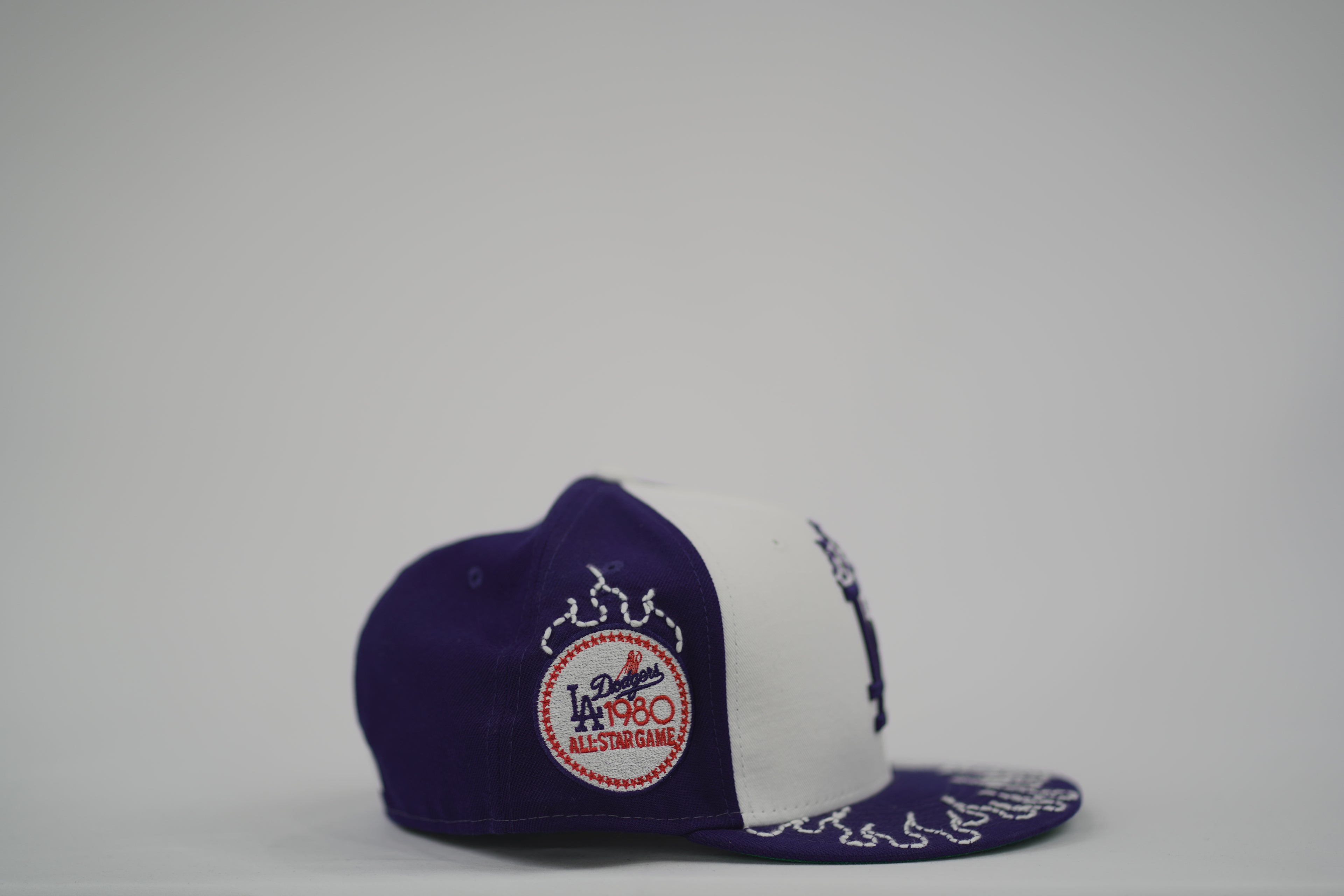 Los Angeles Dodgers Flame Sashiko Fitted Hat 7 1/8