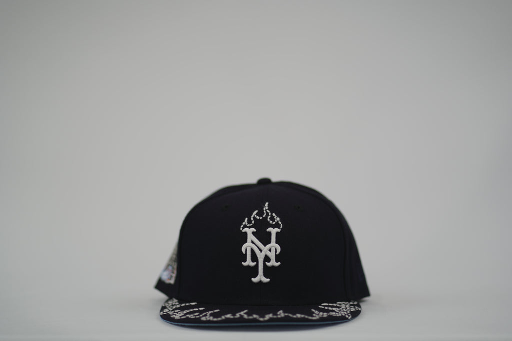 New York Mets Flame Sashiko Fitted Hat 7 7/8
