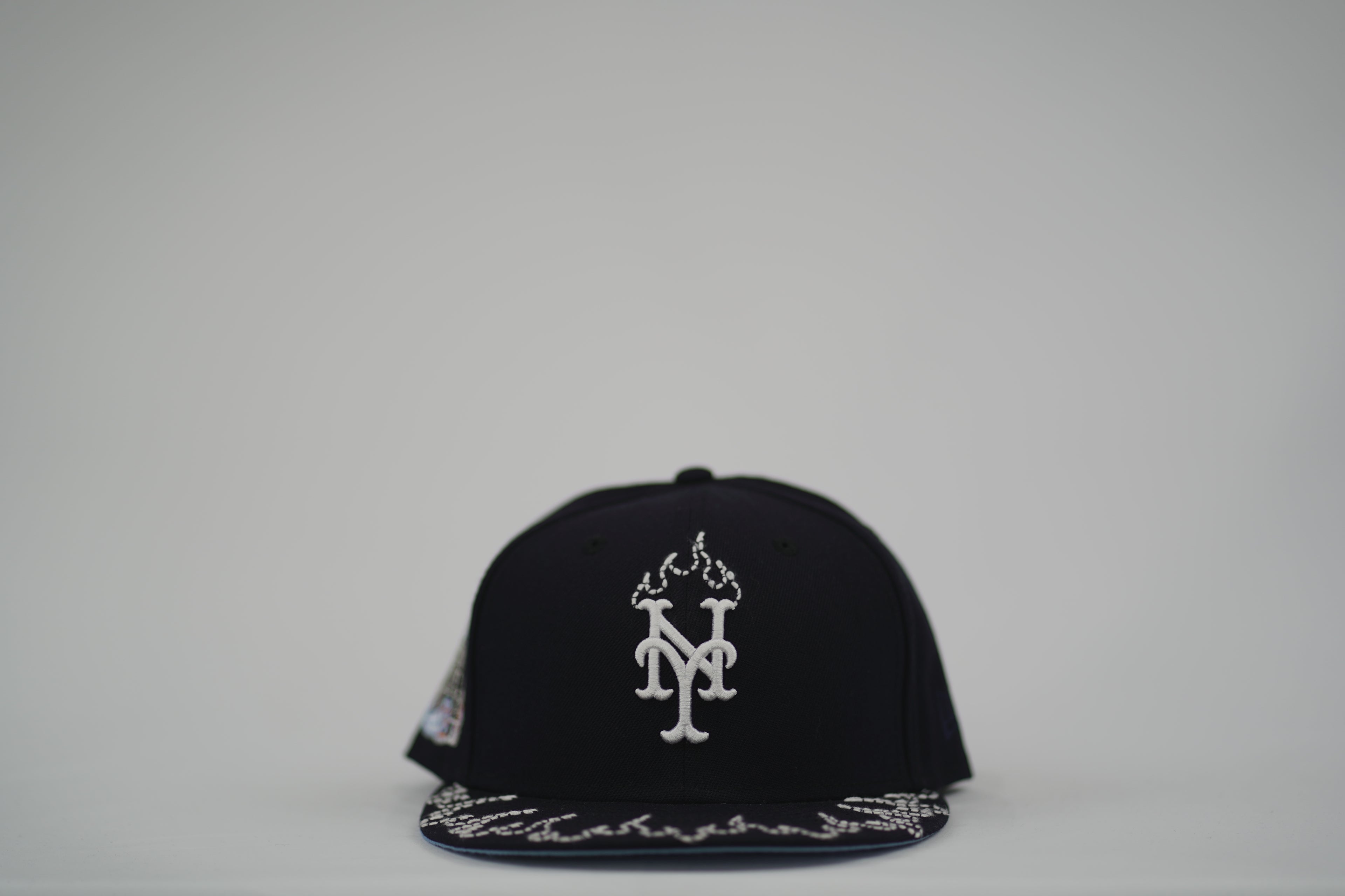 New York Mets Flame Sashiko Fitted Hat 7 7/8