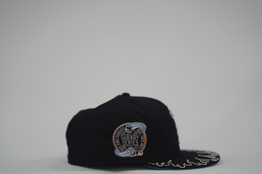 New York Mets Flame Sashiko Fitted Hat 7 7/8