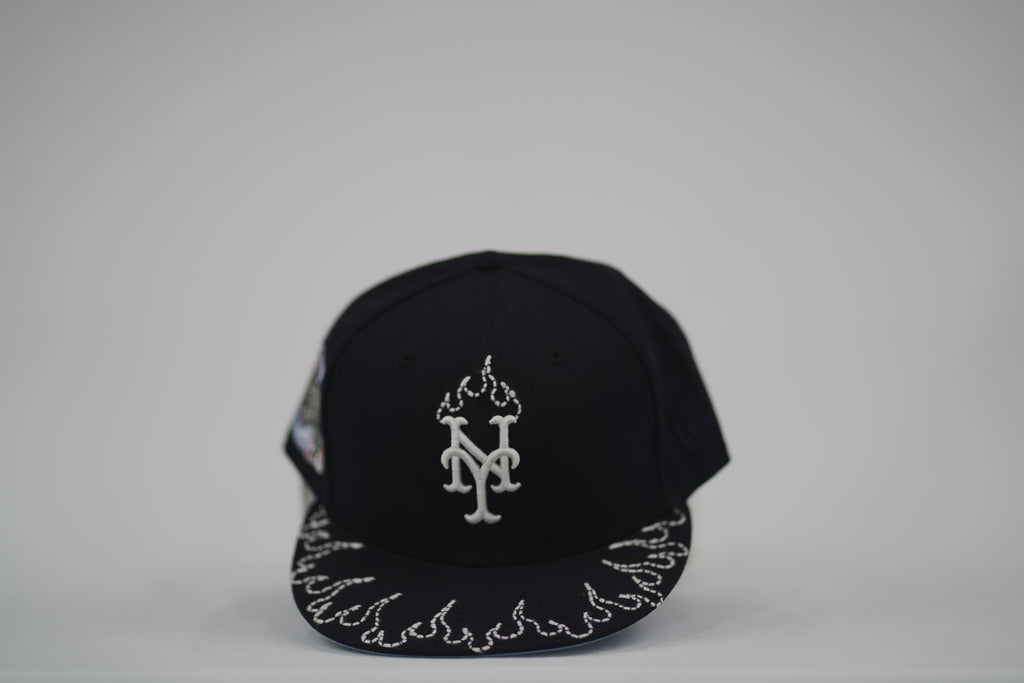 New York Mets Flame Sashiko Fitted Hat 7 7/8