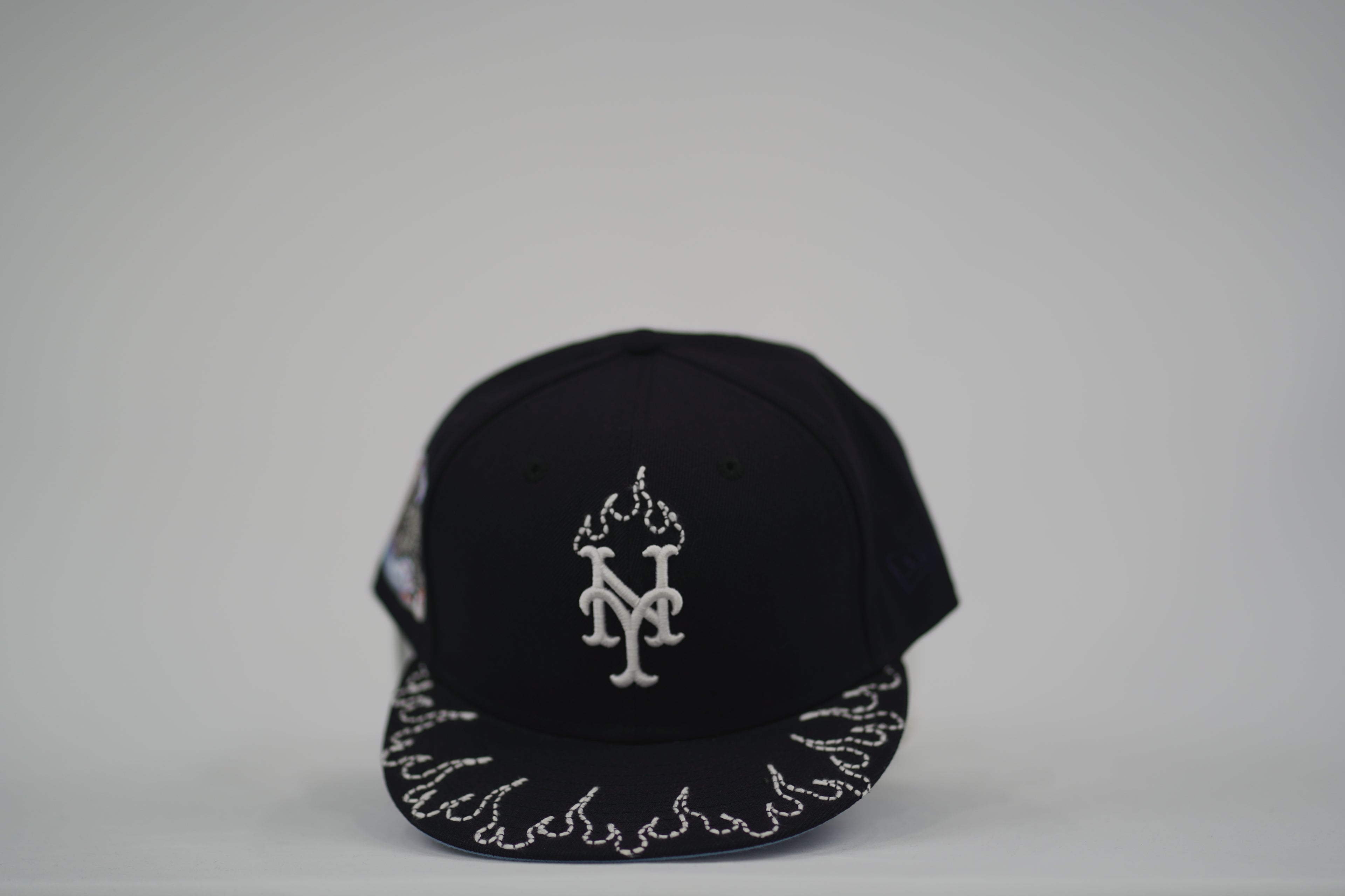 New York Mets Flame Sashiko Fitted Hat 7 7/8