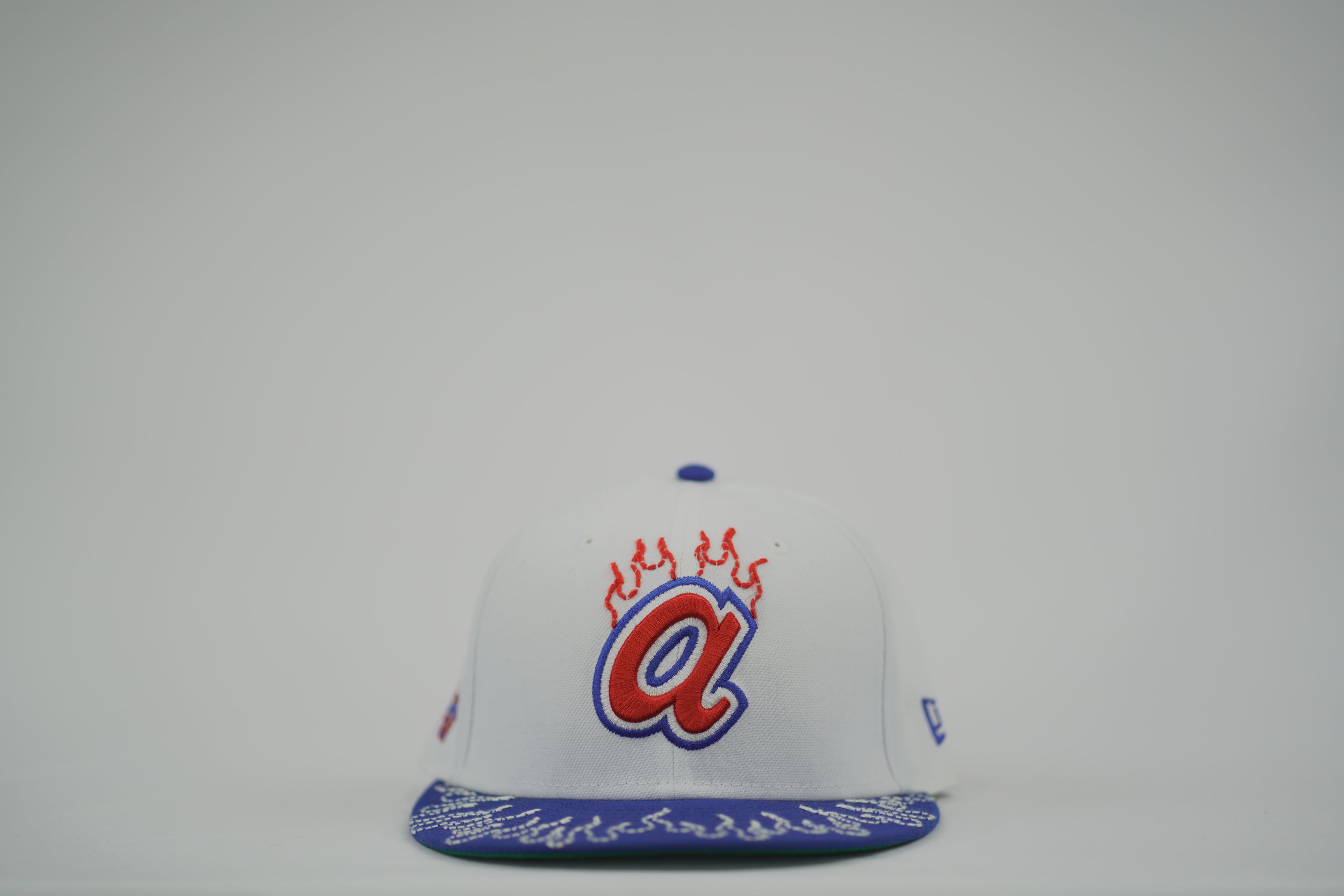 Atlanta Braves Flame Sashiko Fitted Hat 7 1/4