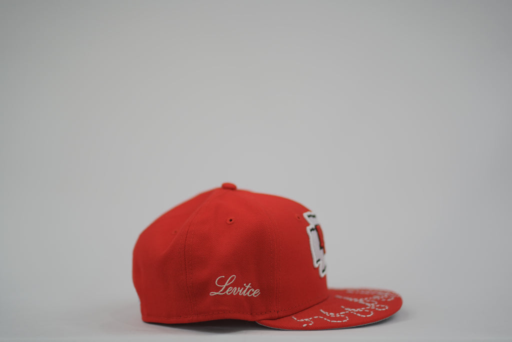 Kansas City Chiefs Flame Sashiko Fitted Hat 7 1/8