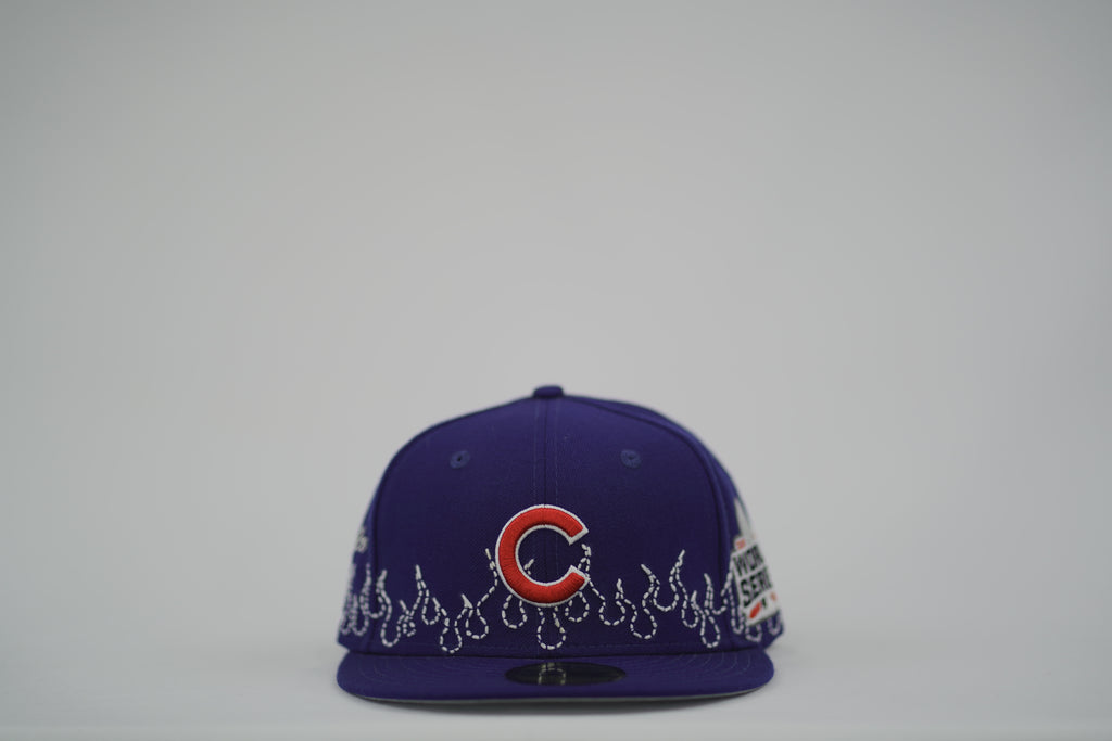 Chicago Cubs Flame Sashiko Fitted Hat 7