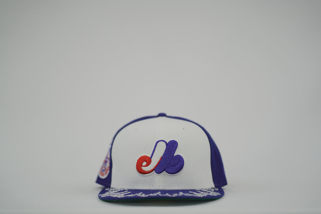 Montreal Expos Flame Sashiko Fitted Hat 7 1/4