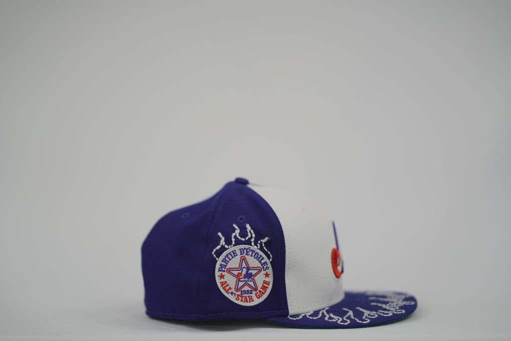 Montreal Expos Flame Sashiko Fitted Hat 7 1/4