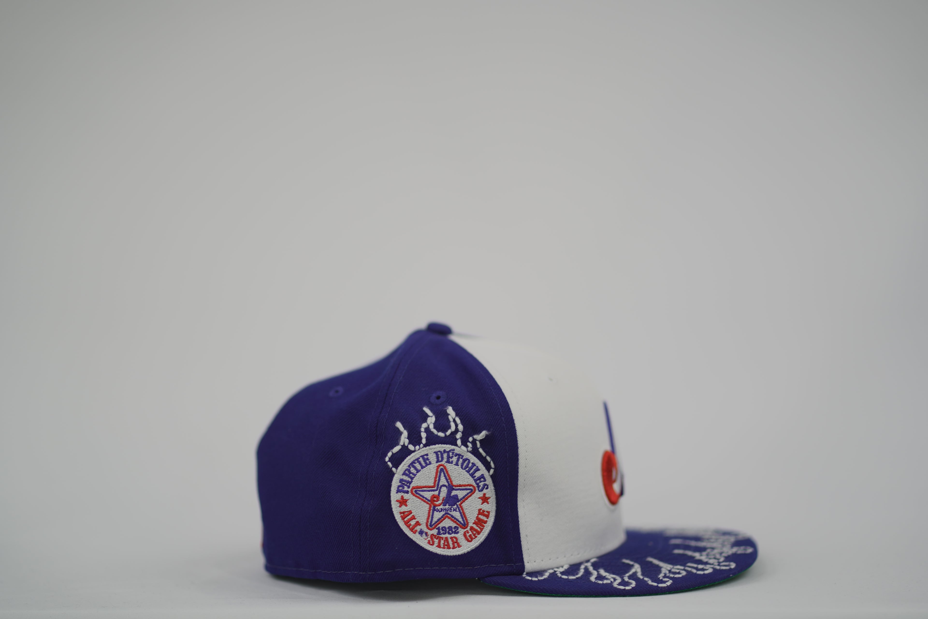 Montreal Expos Flame Sashiko Fitted Hat 7 1/4