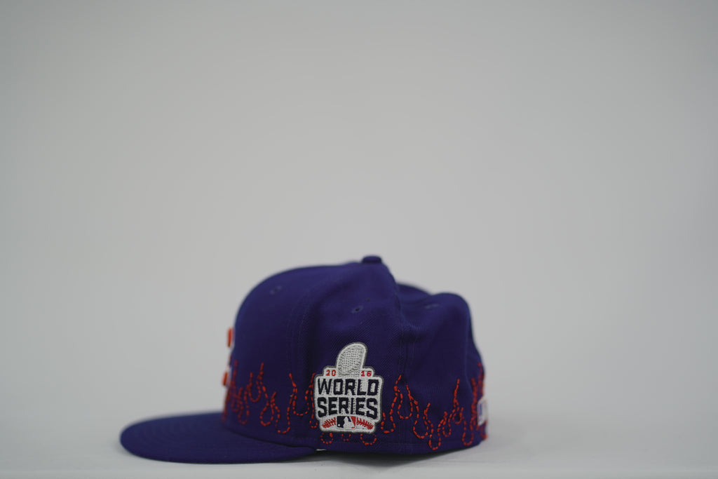 Chicago Cubs Flame Sashiko Fitted Hat 7 1/8