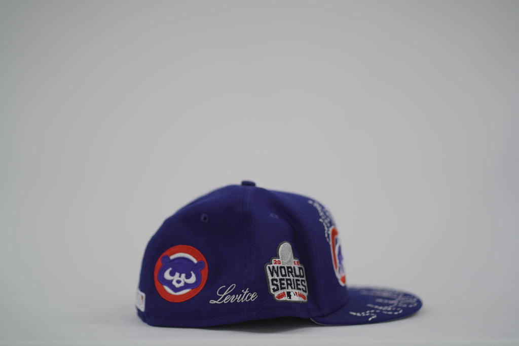Chicago Cubs Flame Sashiko Fitted Hat 7 3/4