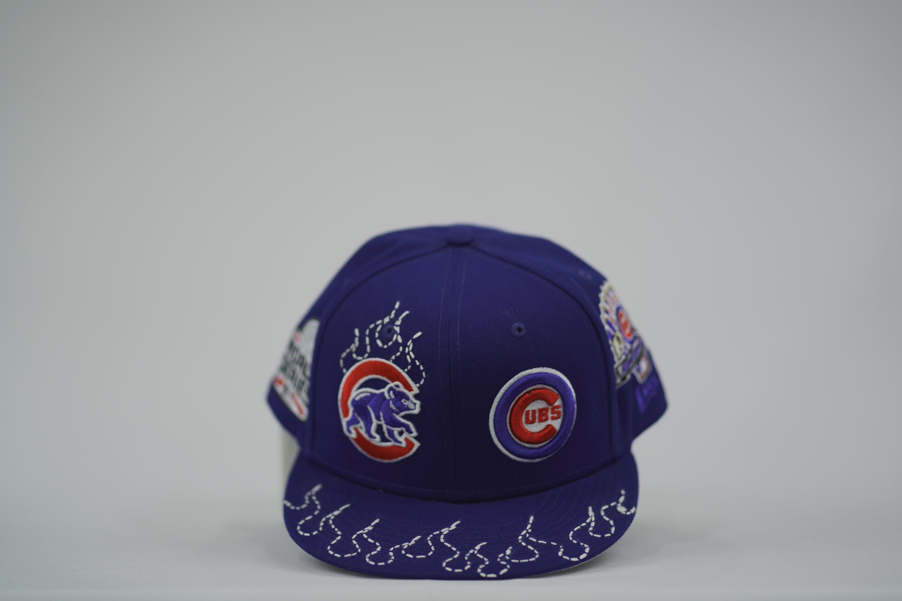 Chicago Cubs Flame Sashiko Fitted Hat 7 3/4