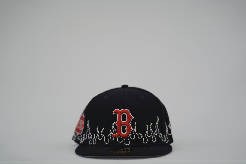 Boston Red Sox Flame Sashiko Fitted Hat 7 1/4