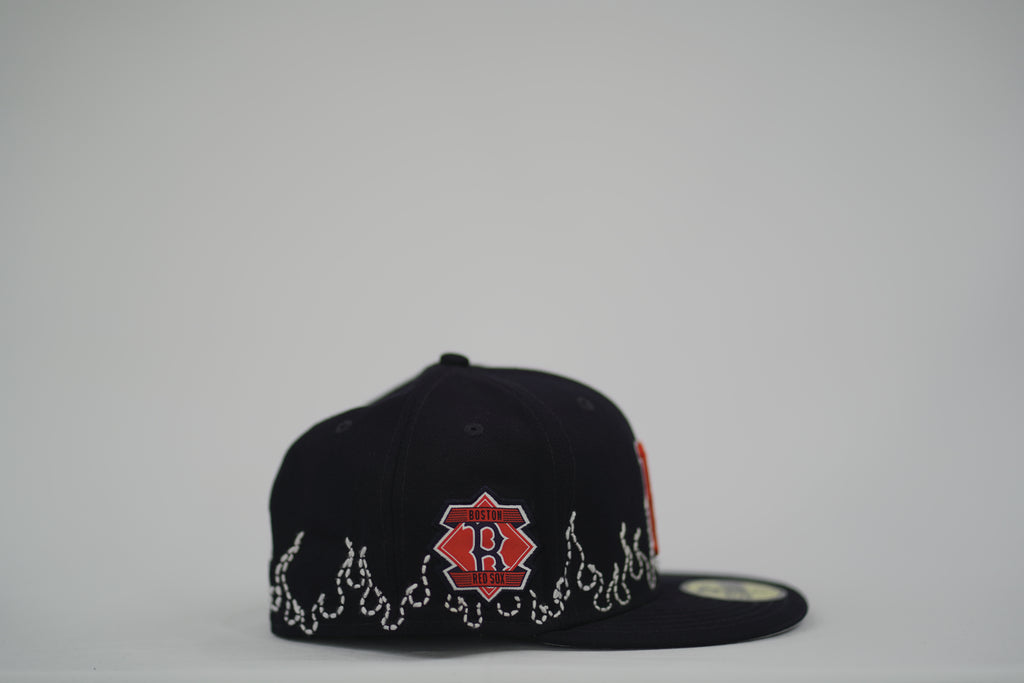 Boston Red Sox Flame Sashiko Fitted Hat 7 1/4
