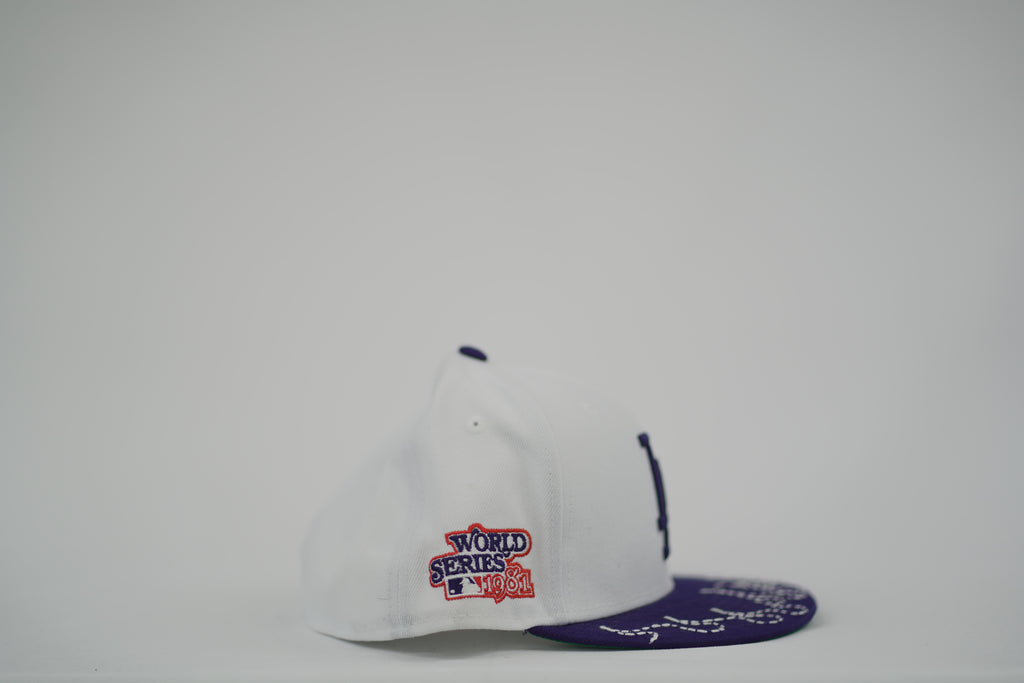Los Angeles Dodgers Flame Sashiko Fitted Hat 7 1/2