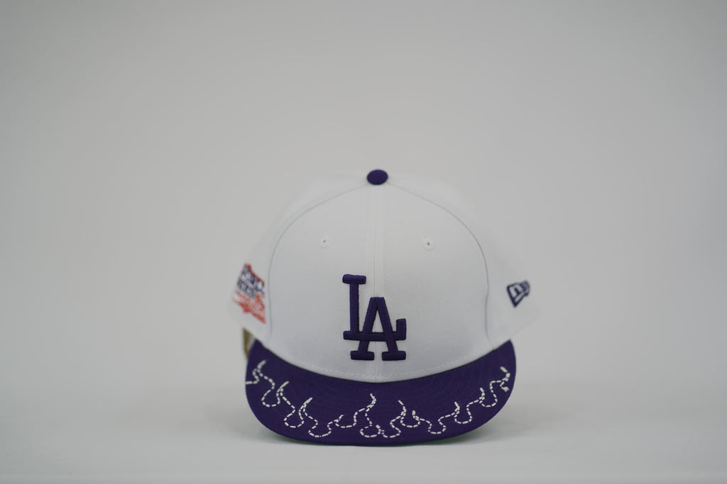 Los Angeles Dodgers Flame Sashiko Fitted Hat 7 1/2