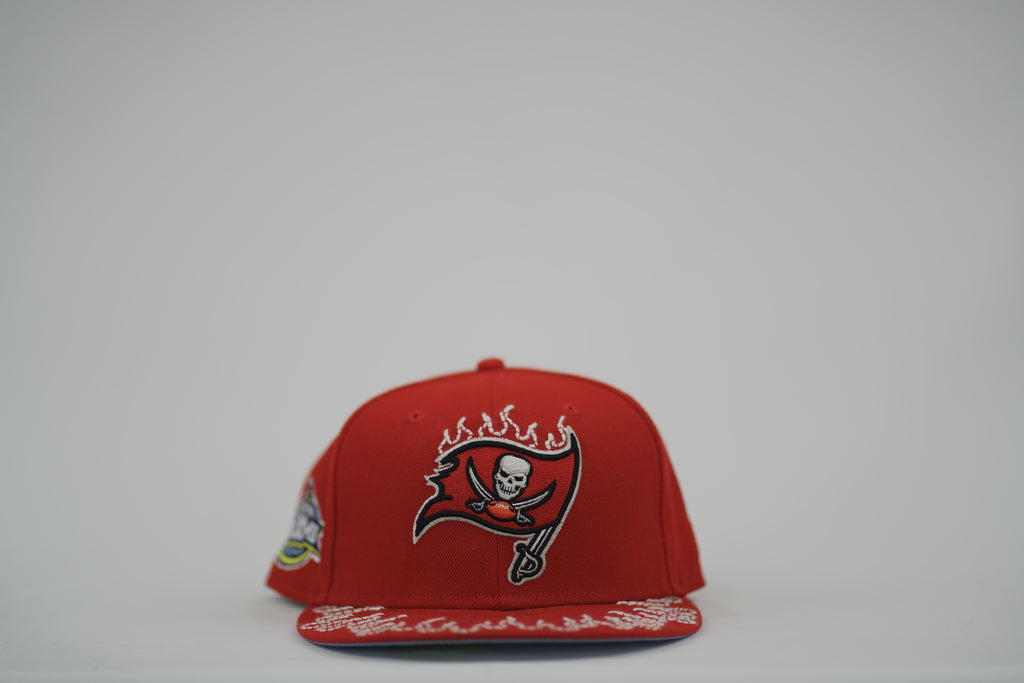 Tampa Bay Buccaneers Flame Sashiko Fitted Hat 7 7/8
