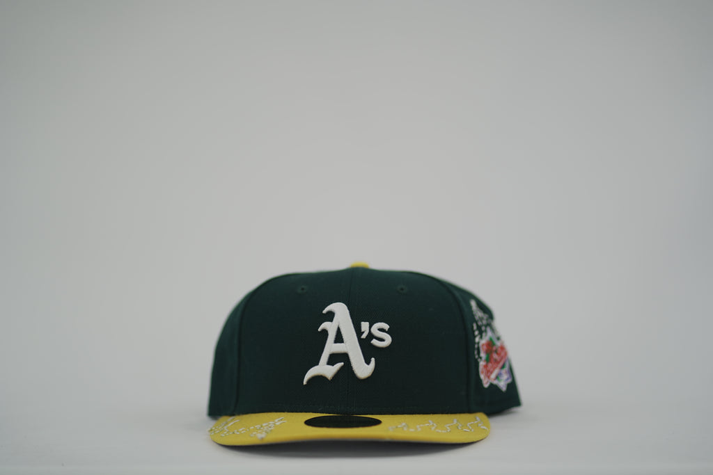 Oakland A's Flame Sashiko Fitted Hat 7 7/8
